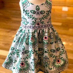 Janie & Jack Floral Dress with Cutout Back Detail